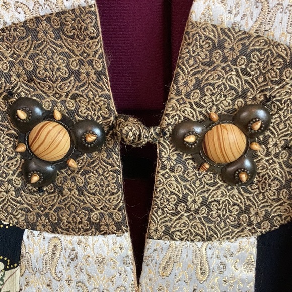 Vintage 80s 90s Short Kimono Cover Up Cardigan - Picture 2 of 6